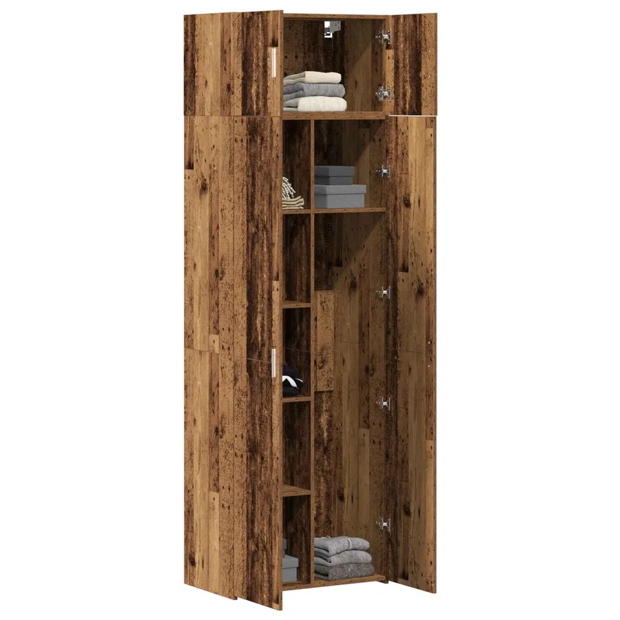 Armoire de rangement 2 pcs Bois ancien 70 x 42,5 x 185 cm - 3