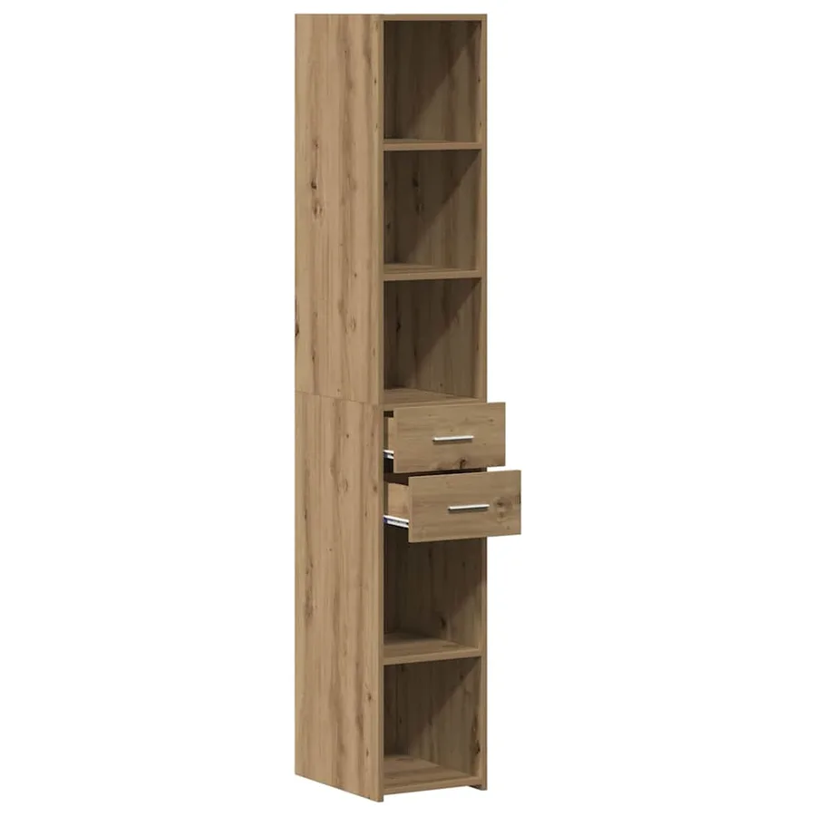 Bibliothèque Chêne artisanal 30 x 42.4 x 185.2 cm - 5