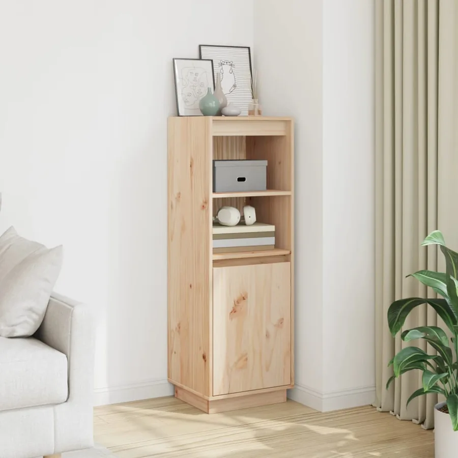 Buffet haut 37x34x110 cm Bois massif de pin