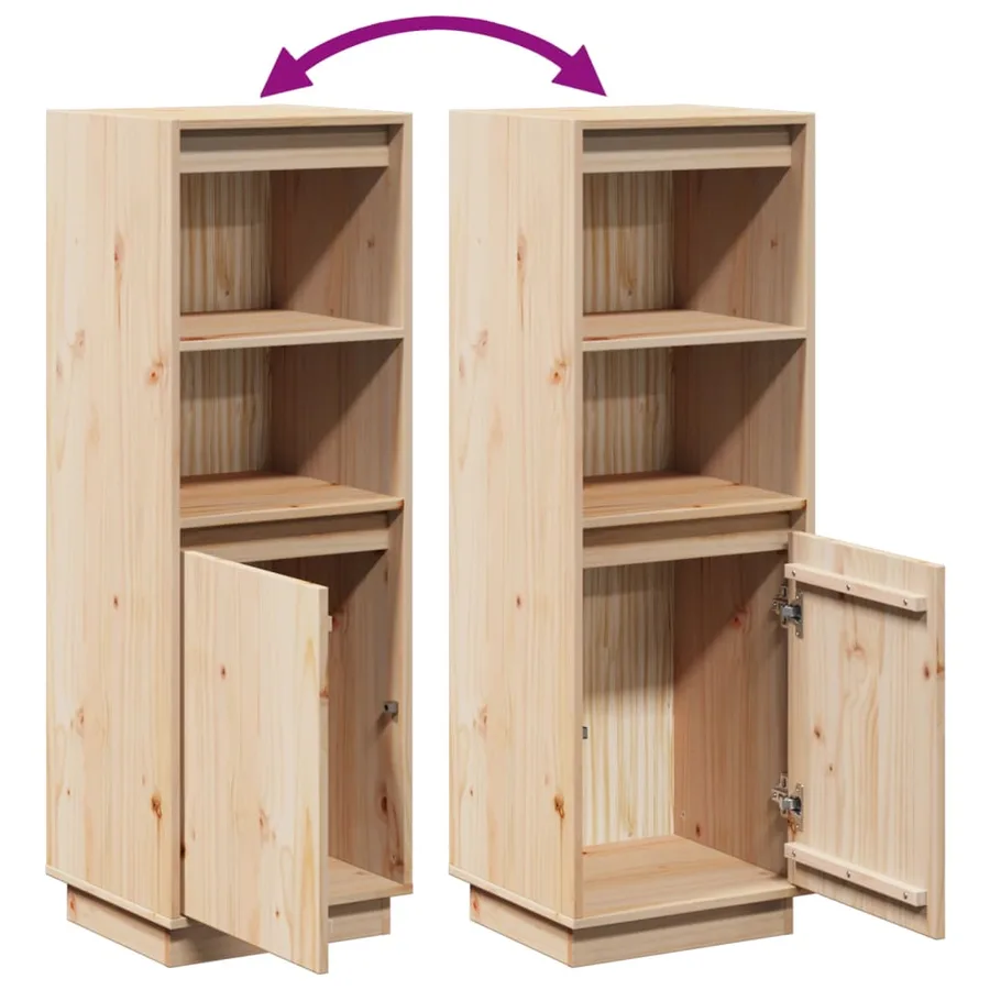 Buffet haut 37x34x110 cm Bois massif de pin - 8