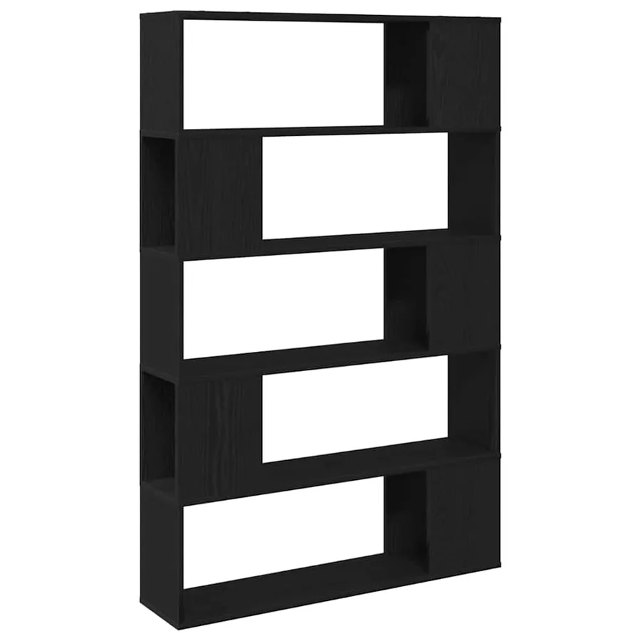 Ensemble meuble TV Montage mural Chêne noir 100 x 24 x 155 cm - 5
