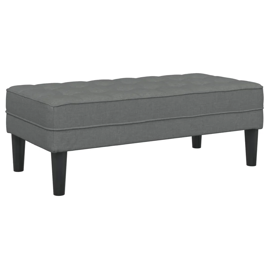 Ensemble de Canapés avec coussin 2 pcs Gris foncé Polyester - 6