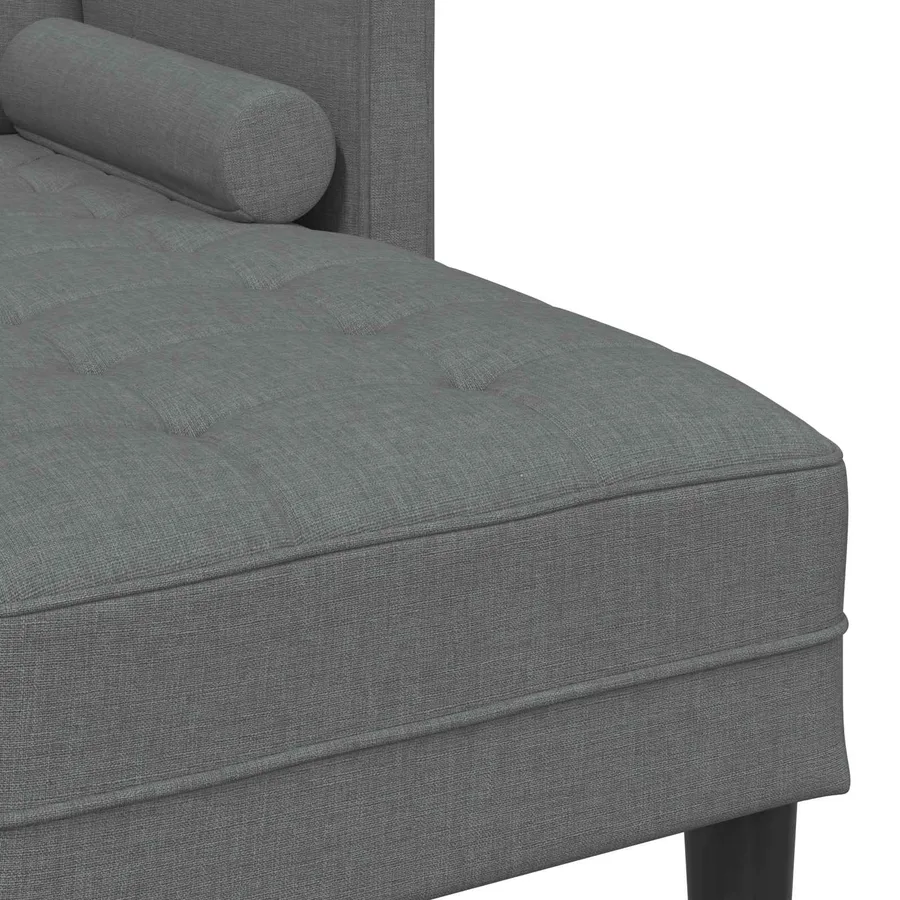 Ensemble de Canapés avec coussin 2 pcs Gris foncé Polyester - 9