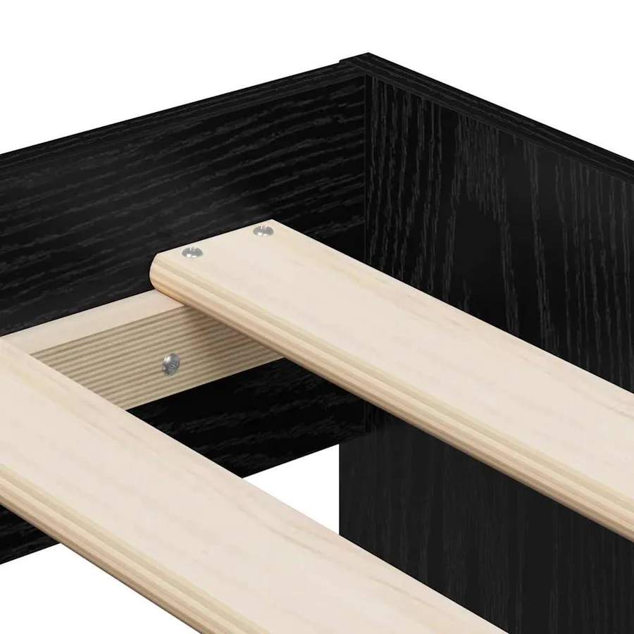 Cadre de lit avec rangement Chêne noir 80 cm Bois d'ingénierie - 10
