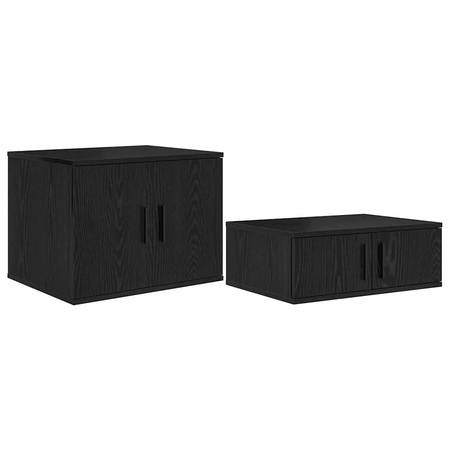 Cadre de lit avec rangement Chêne noir 80 cm Bois d'ingénierie - 5