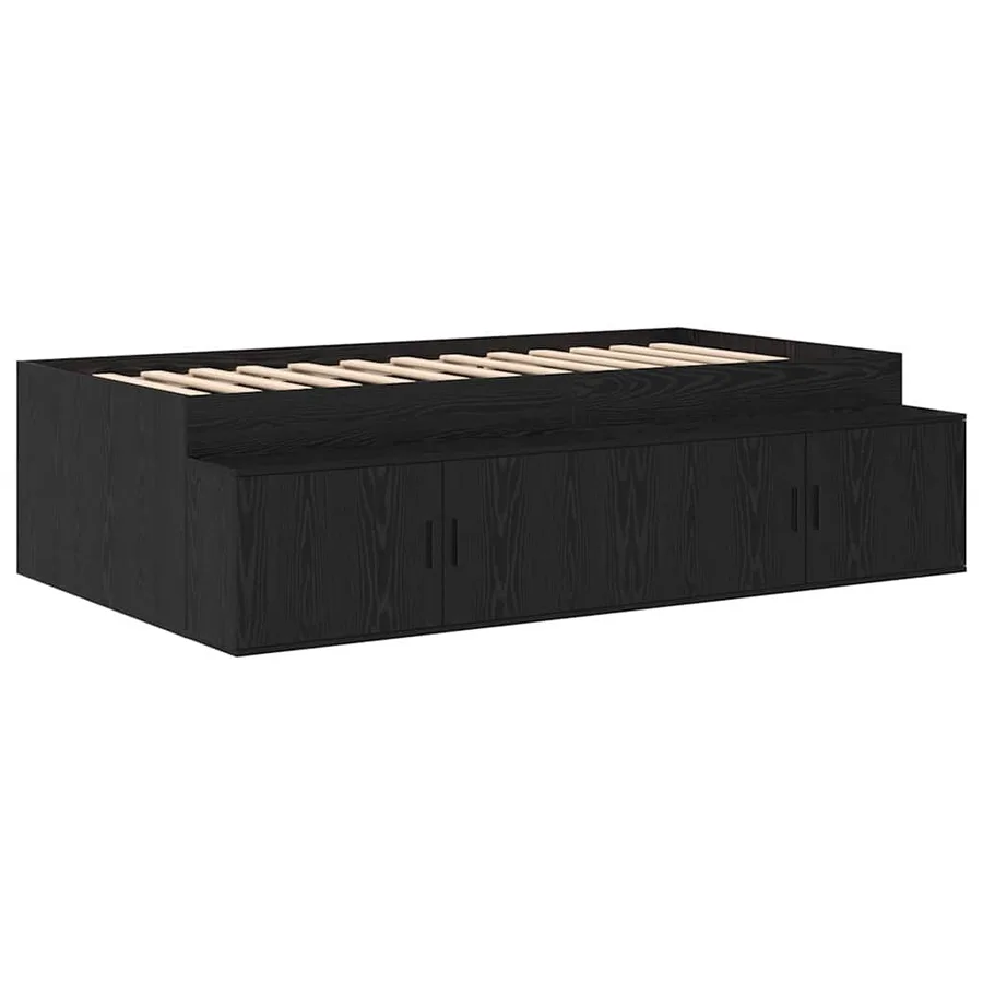 Cadre de lit avec rangement Chêne noir 80 cm Bois d'ingénierie - 6