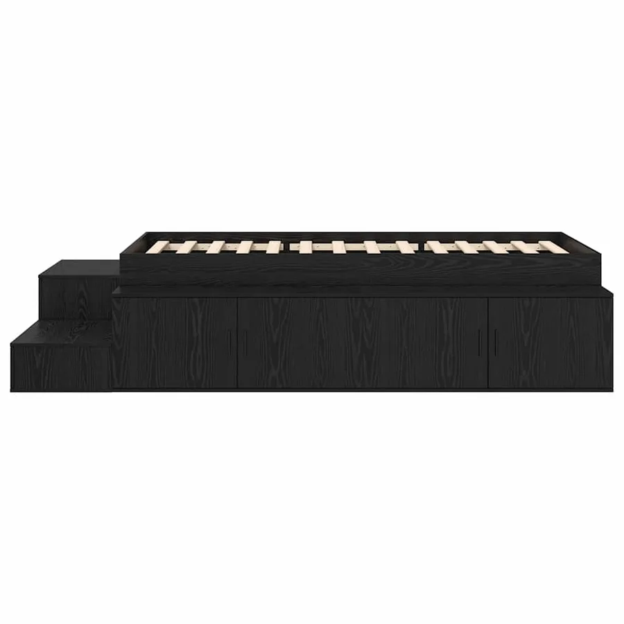 Cadre de lit avec rangement Chêne noir 80 cm Bois d'ingénierie - 7