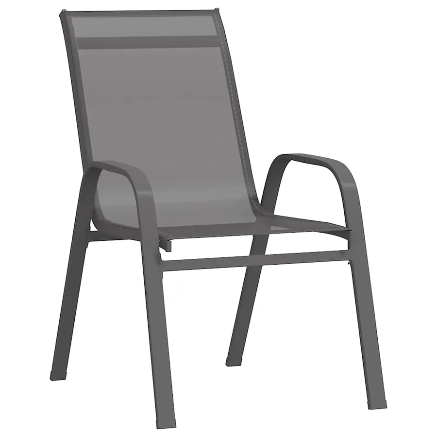 Ensemble à manger de jardin 5 pcs Gris et noir - 4