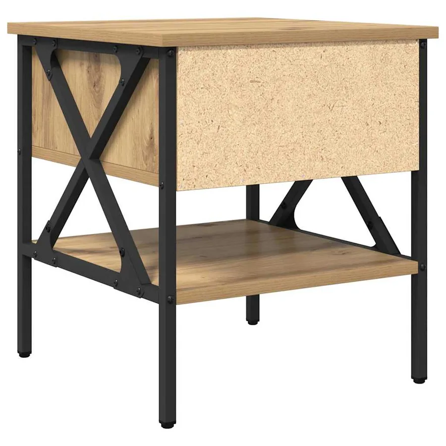 Table de chevet 2 pc chêne artisanal 40 x 42 x 45 cm - 9