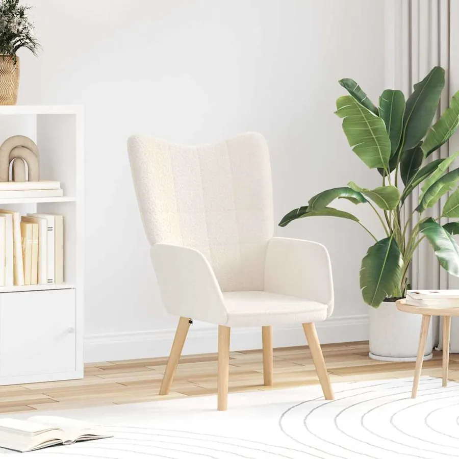 fauteuil Crème 62 x 67 x 95,5 cm Tissu Sherpa