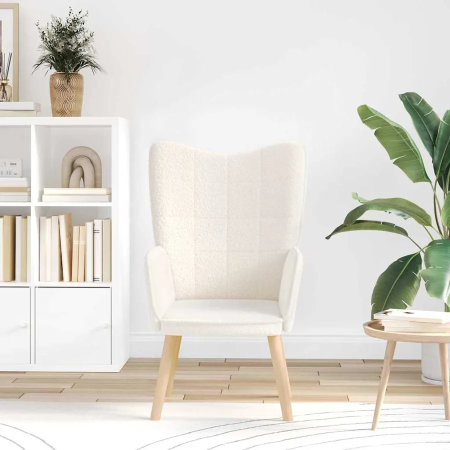 fauteuil Crème 62 x 67 x 95,5 cm Tissu Sherpa - 3