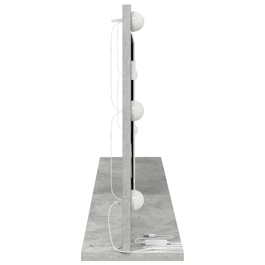 Miroir de vanité Rectangulaire Gris béton 100 x 45 x 18 cm - 5