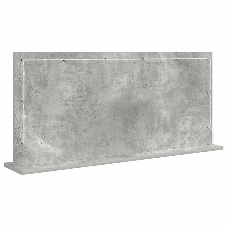 Miroir de vanité Rectangulaire Gris béton 100 x 45 x 18 cm - 6