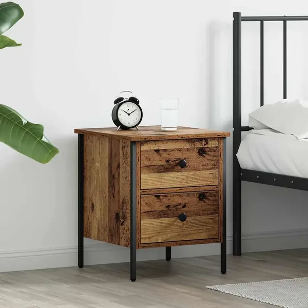 Cabinet de Chevet avec tiroir Bois ancien 40 x 42 x 50 cm
