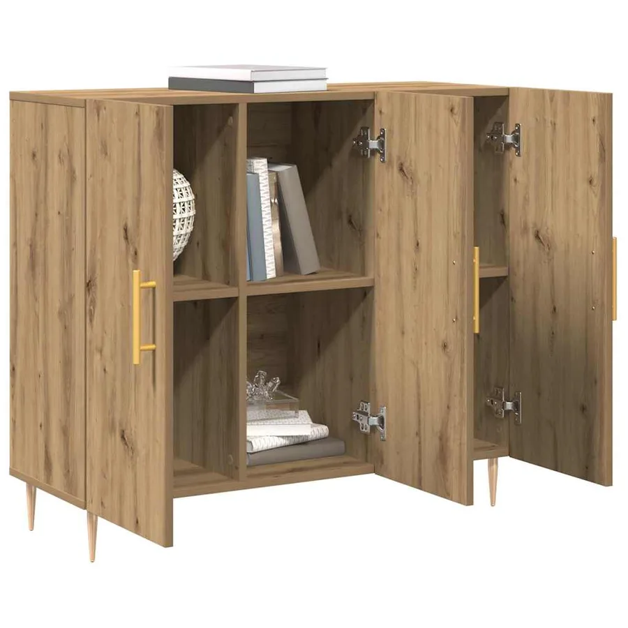 Buffet Chêne artisanal 90 x 34 x 80 cm Bois d'ingénierie - 3