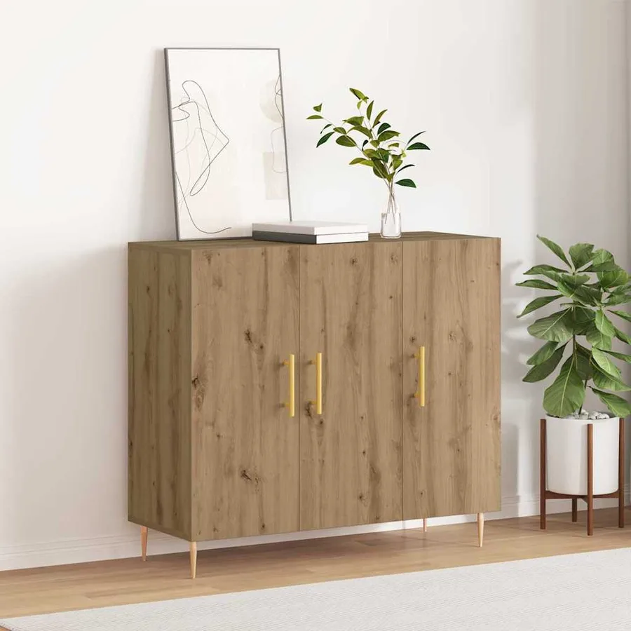 Buffet Chêne artisanal 90 x 34 x 80 cm Bois d'ingénierie - 4