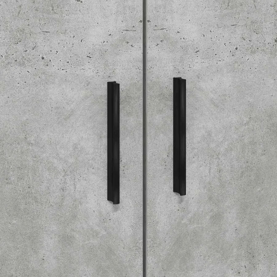 Cadre de lit avec rangement Gris béton 80 cm Bois d'ingénierie - 11