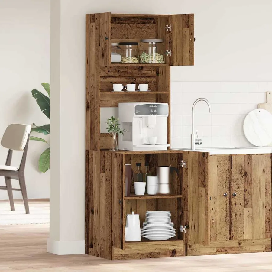 Buffet de cuisine Bois ancien 60 x 50 x 180 cm - 4