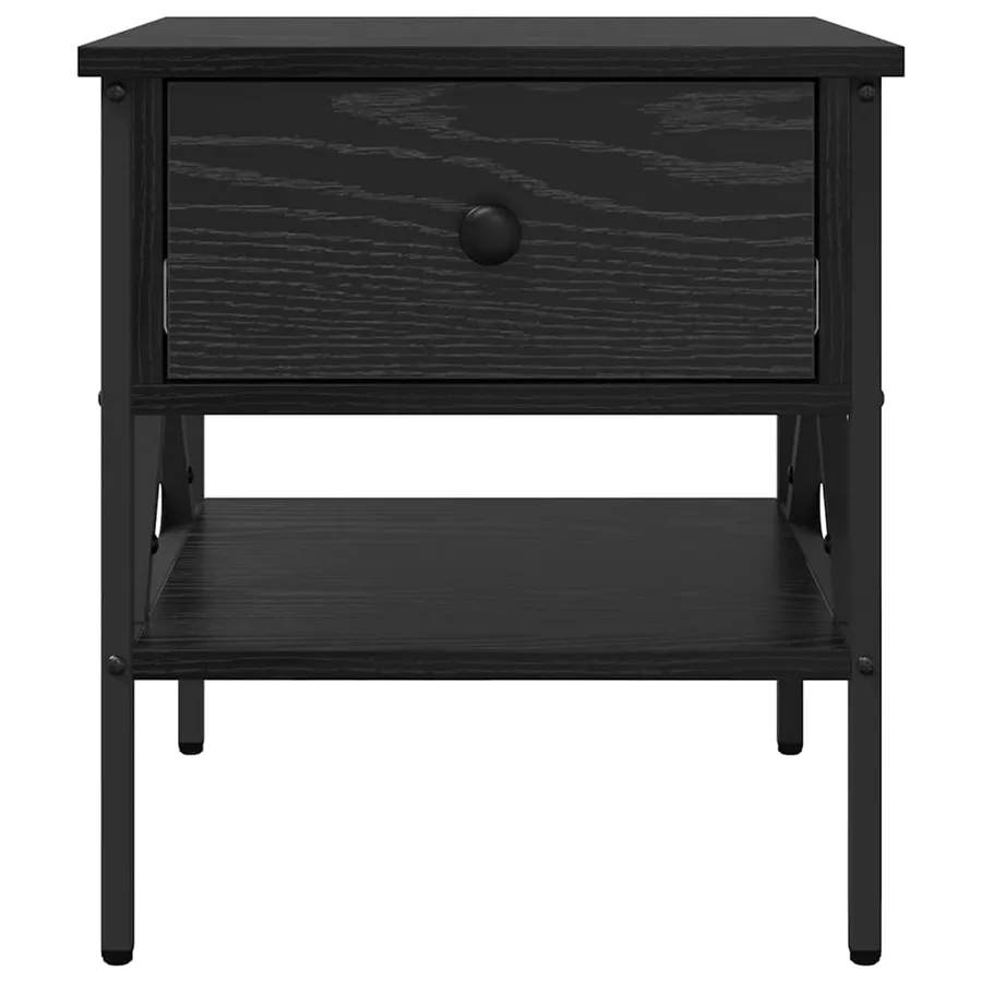 Table de chevet avec tiroir 2 pcs Chêne noir 40 x 42 x 45 cm - 7