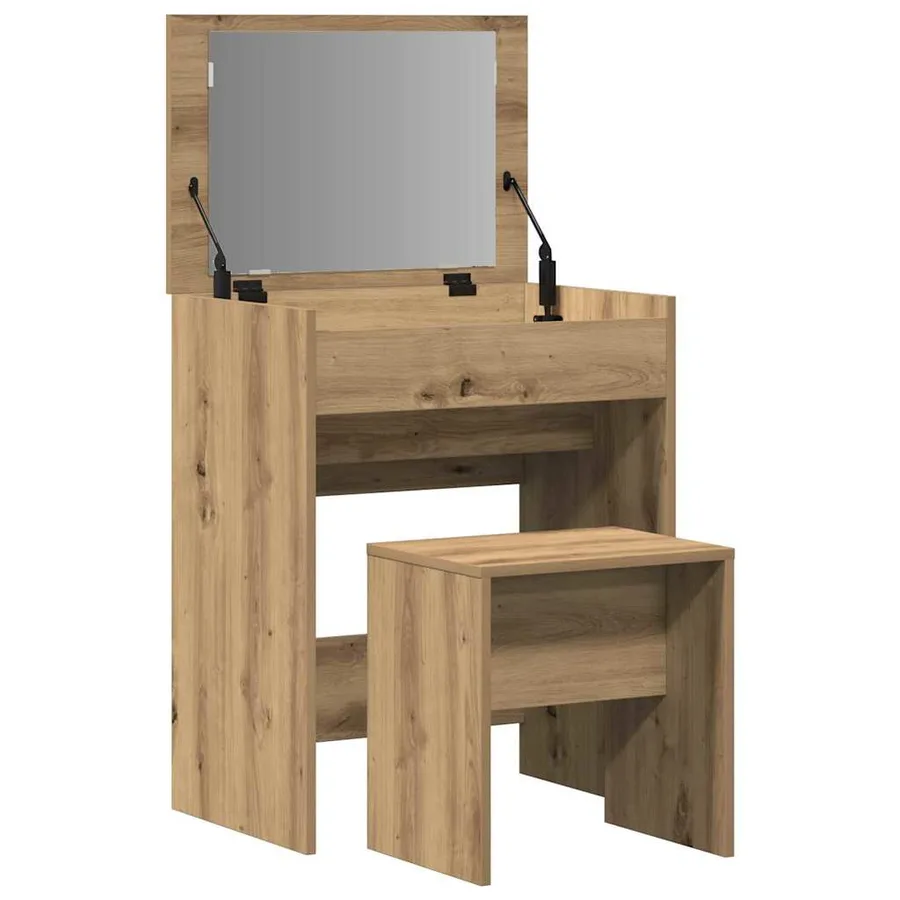 Coiffeuse 2 pcs chêne artisanal 60 x 40 x 75 cm - 5
