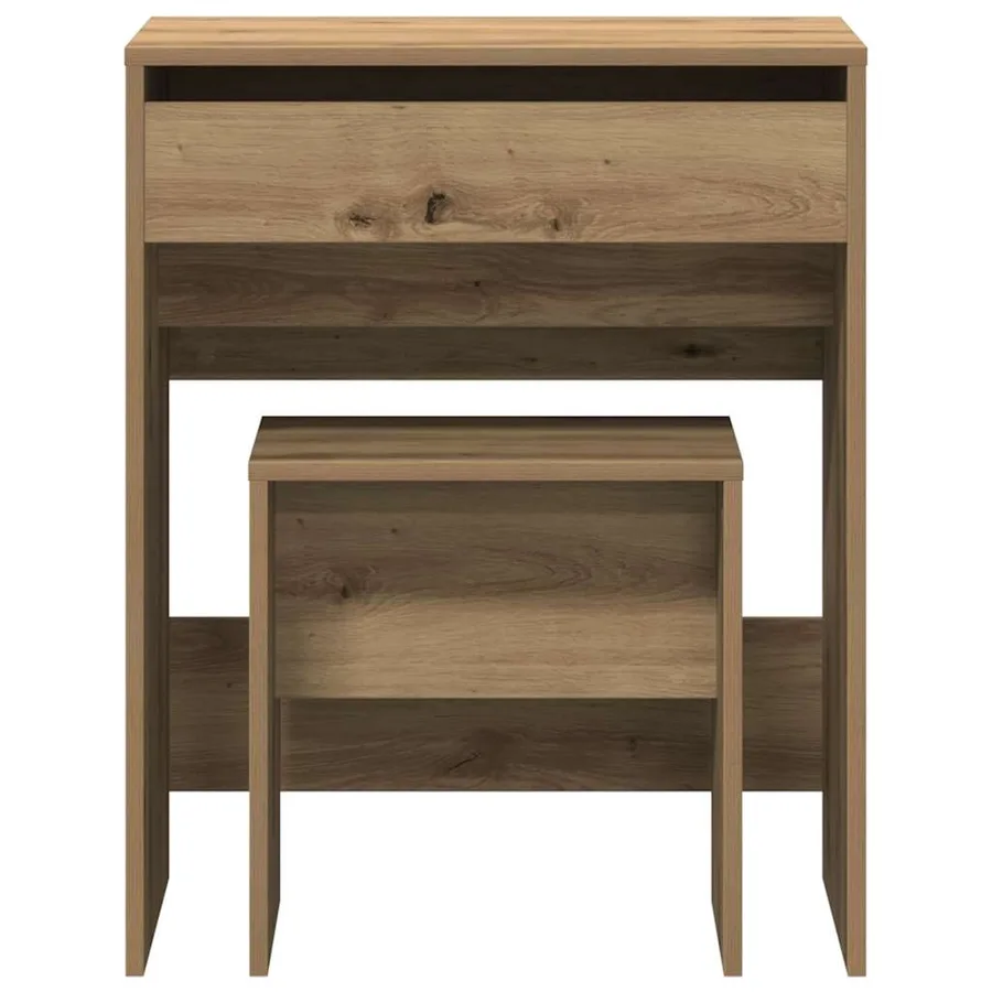 Coiffeuse 2 pcs chêne artisanal 60 x 40 x 75 cm - 7