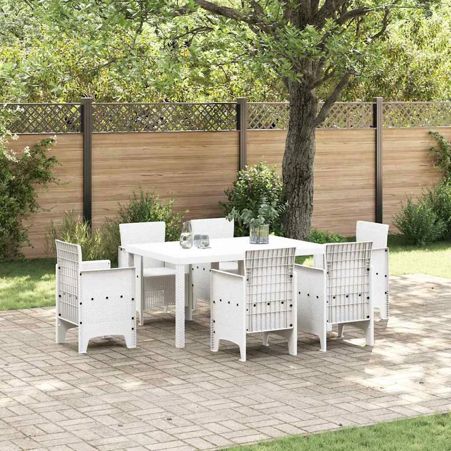 Table de Jardin Blanc 150 x 100 x 73 cm polyrotin