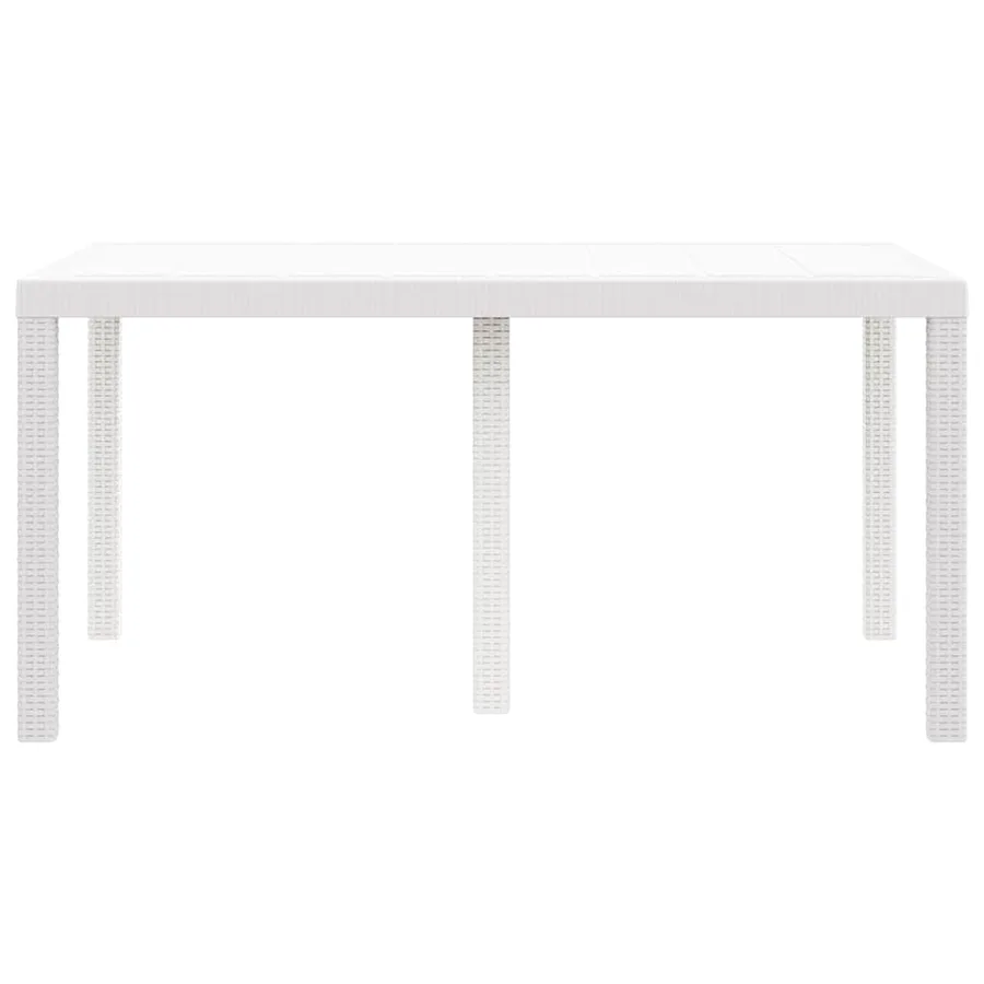 Table de Jardin Blanc 150 x 100 x 73 cm polyrotin - 4