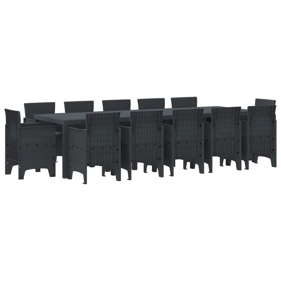 Ensemble de salle à manger pour jardin 13 pcs Anthracite