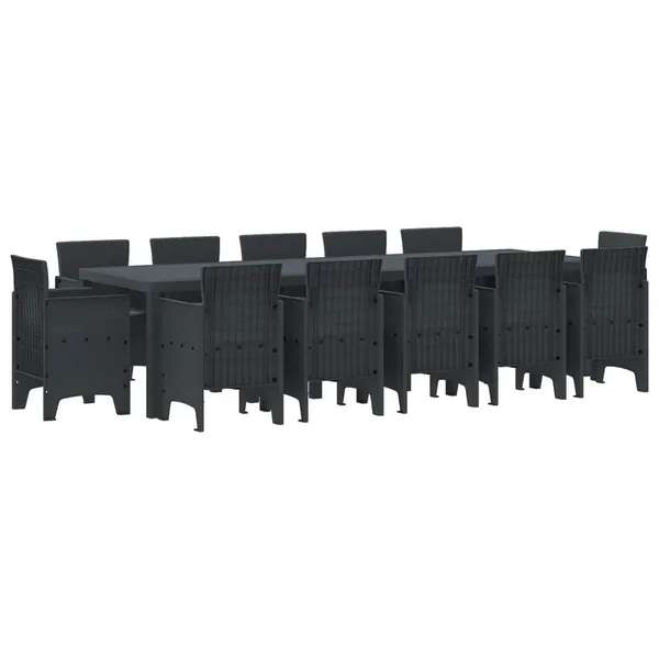 Ensemble de salle à manger pour jardin 13 pcs Anthracite