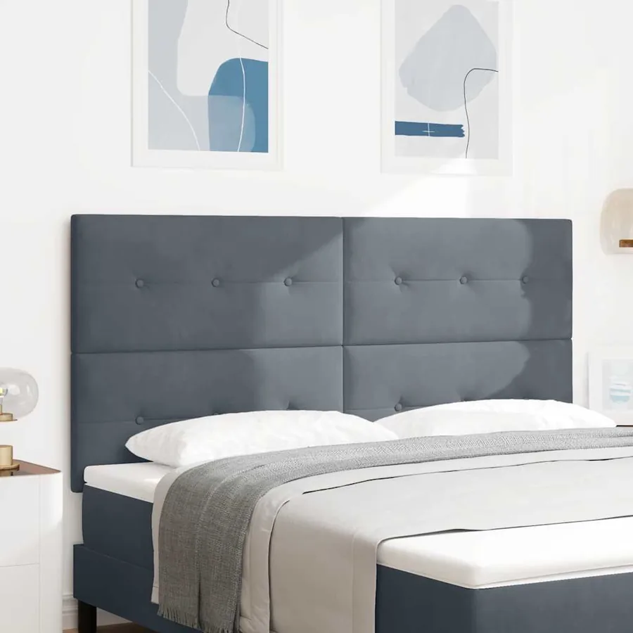 Tête de lit Gris foncé 180 cm Velours