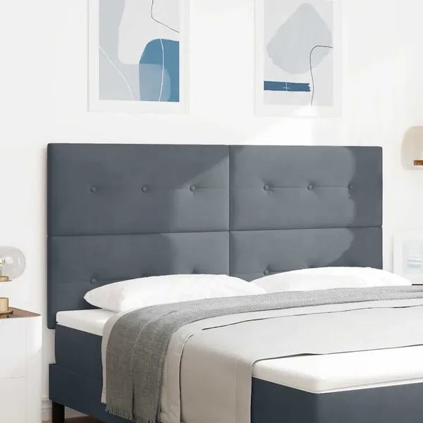Tête de lit Gris foncé 180 cm Velours