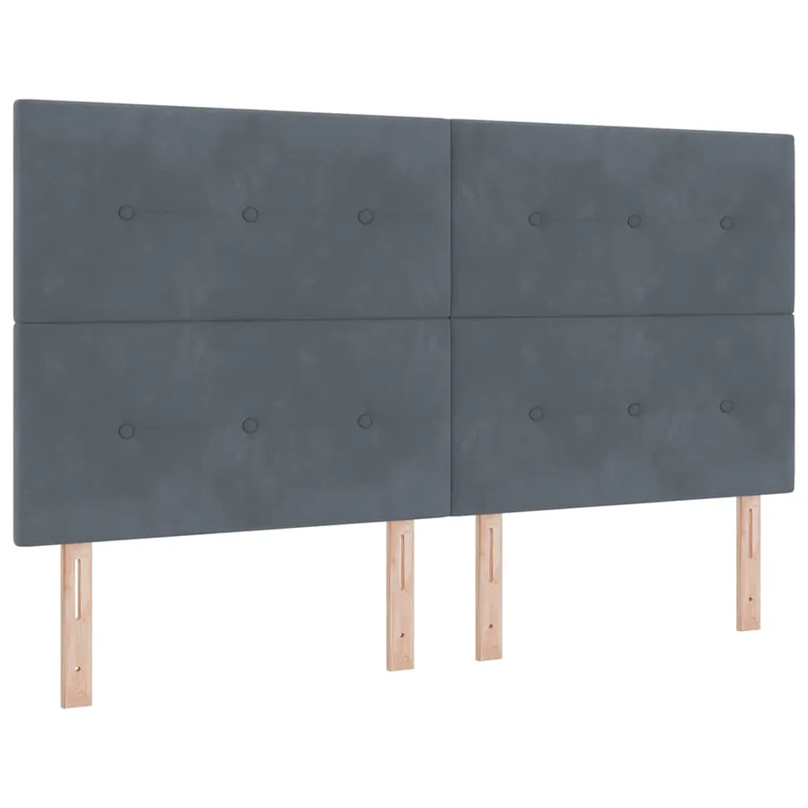 Tête de lit Gris foncé 180 cm Velours - 2