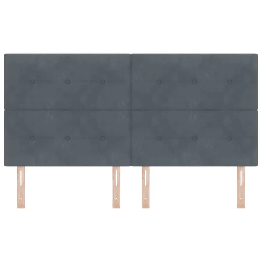Tête de lit Gris foncé 180 cm Velours - 4