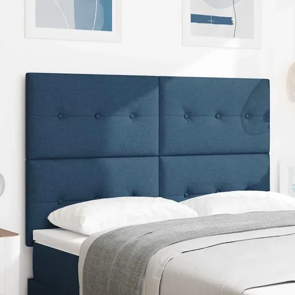 Tête de lit LED avec bandes LED Bleu 160 cm tissu