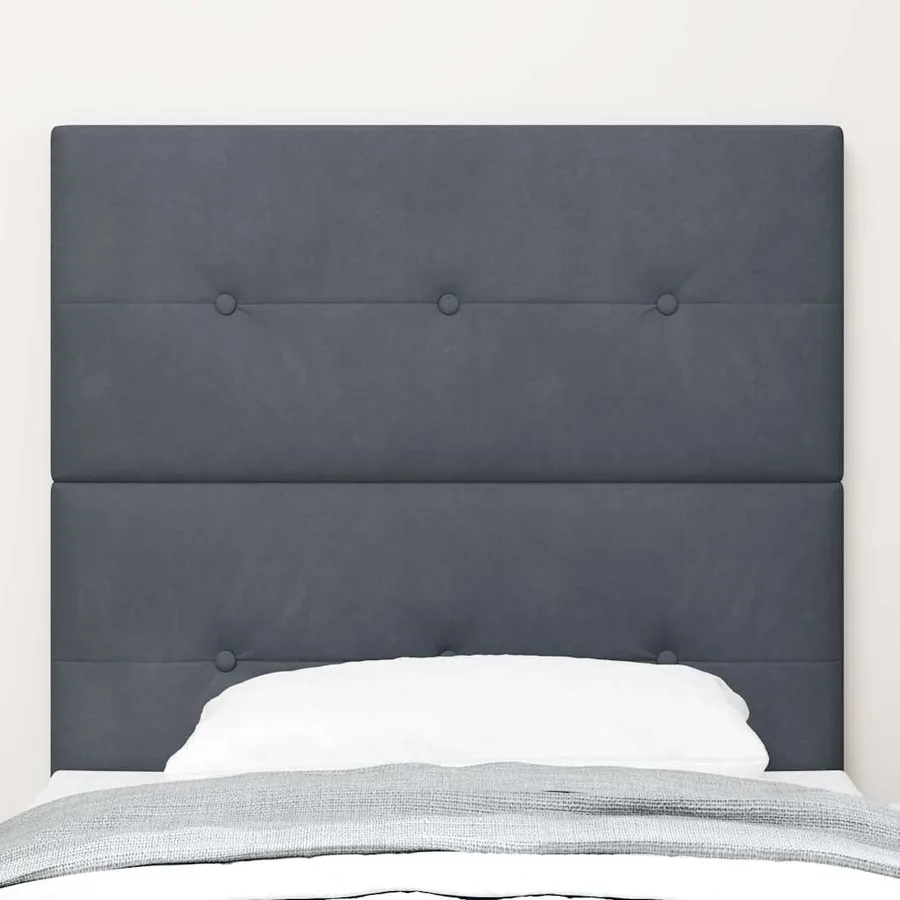Tête de lit Gris foncé 90 cm Velours - 3