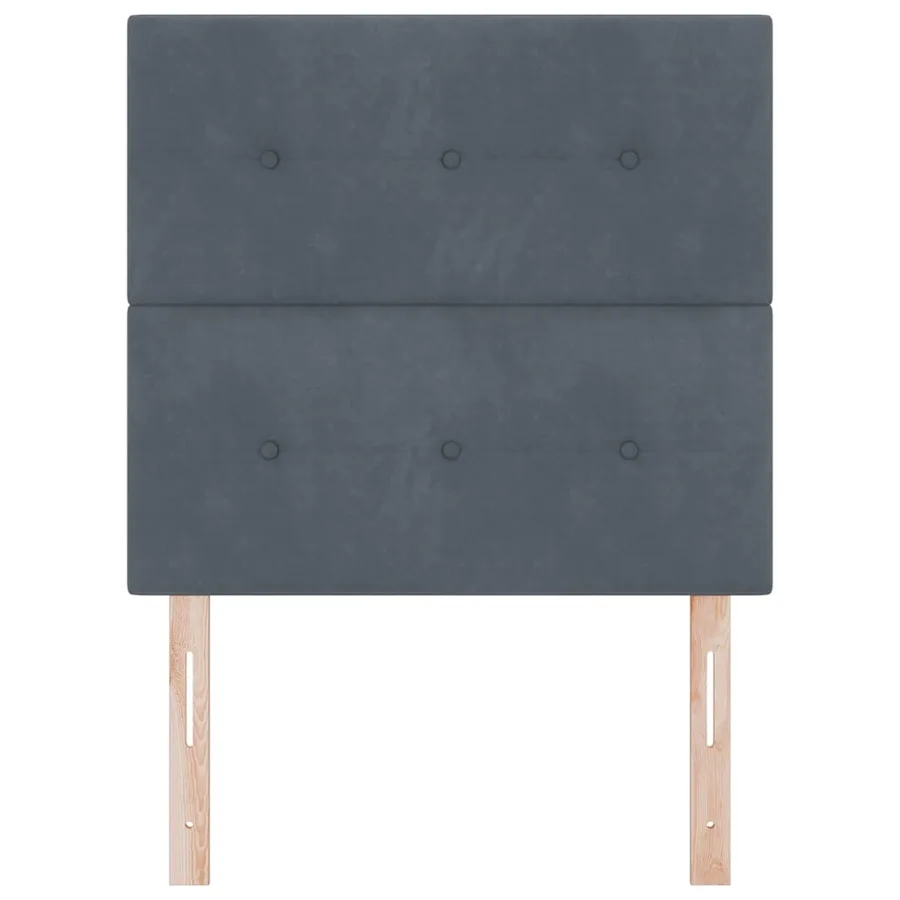 Tête de lit Gris foncé 90 cm Velours - 4