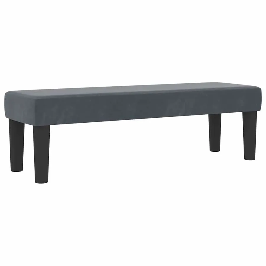Lit à ressorts avec tête de lit Gris foncé 200 x 120 cm Velours - 5
