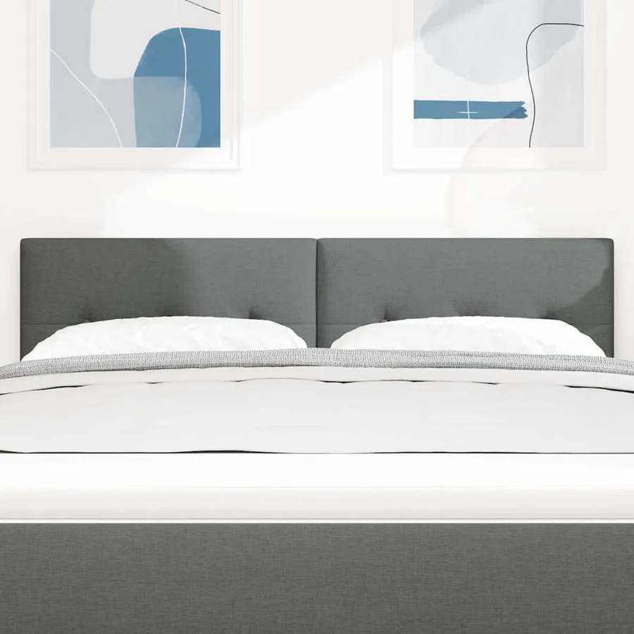 Tête de lit réglable en hauteur Gris foncé 160 cm tissu - 3