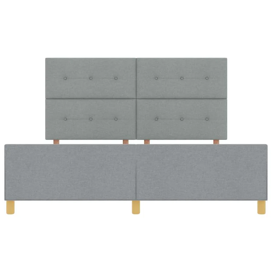 Cadre de lit avec tête de lit Gris clair 180 x 200 cm tissu - 7
