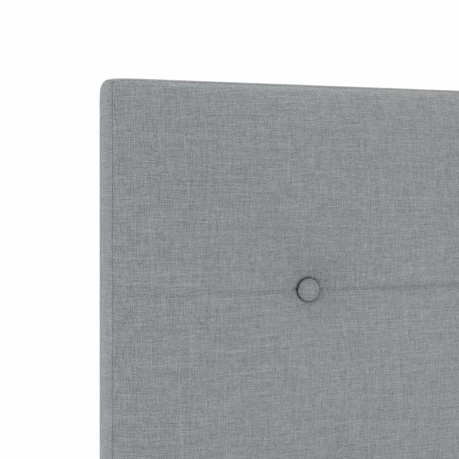 Cadre de lit avec tête de lit Gris clair 90 x 200 cm tissu - 10