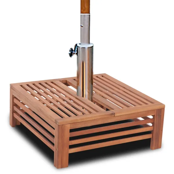Couverture de support de parasol en bois