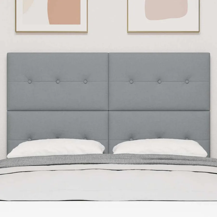 Tête de lit réglable en hauteur Gris clair 160 cm tissu - 3