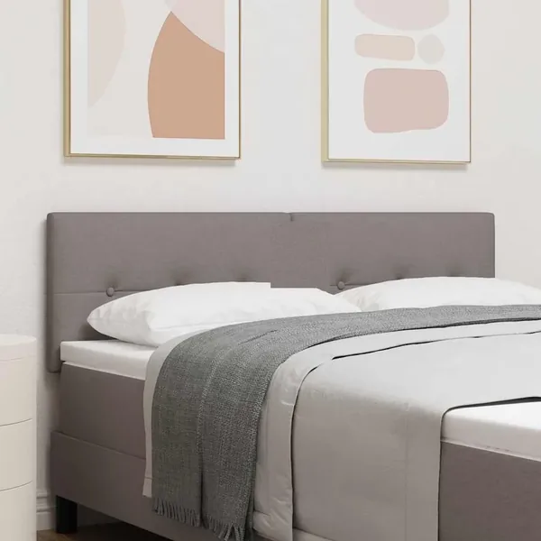 Tête de lit LED avec bandes LED Taupe 160 cm tissu