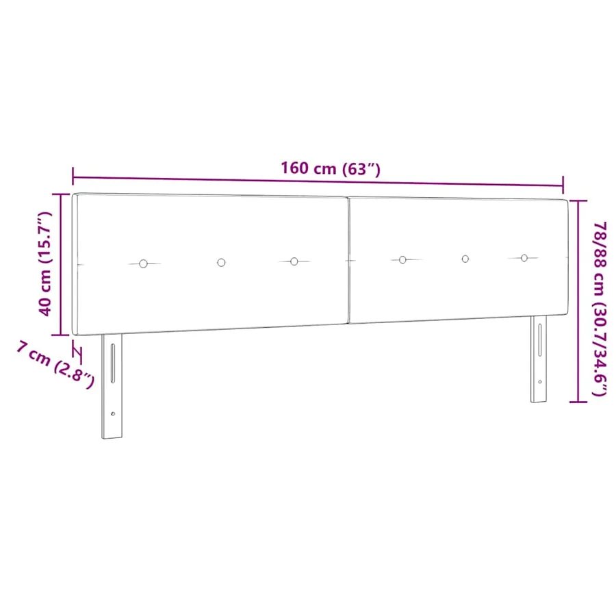 Tête de lit LED avec bandes LED Vert 160 cm Velours - 10