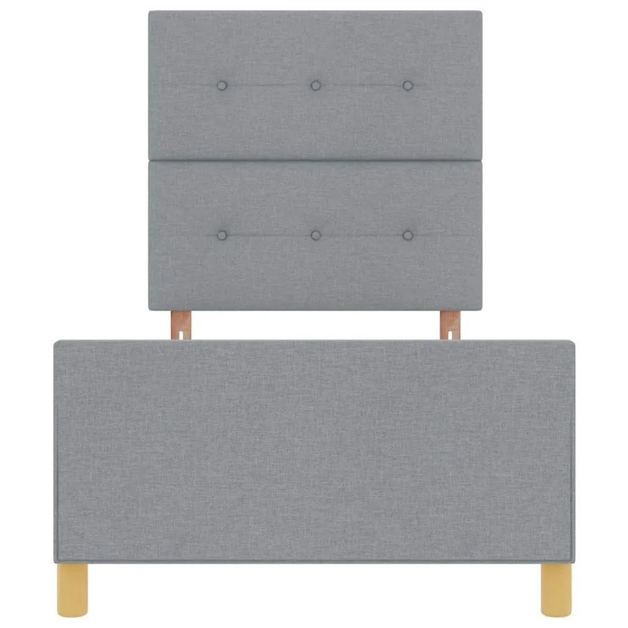 Cadre de lit avec tête de lit Gris clair 80 x 200 cm tissu - 7