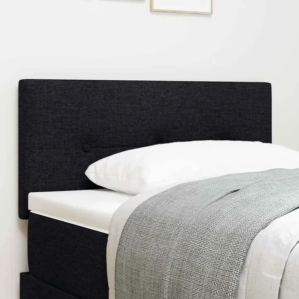 Tête de lit LED avec bandes LED Noir 100 cm tissu