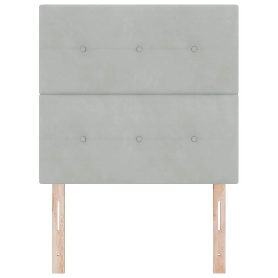 Tête de lit Gris clair 100 cm Velours - 4