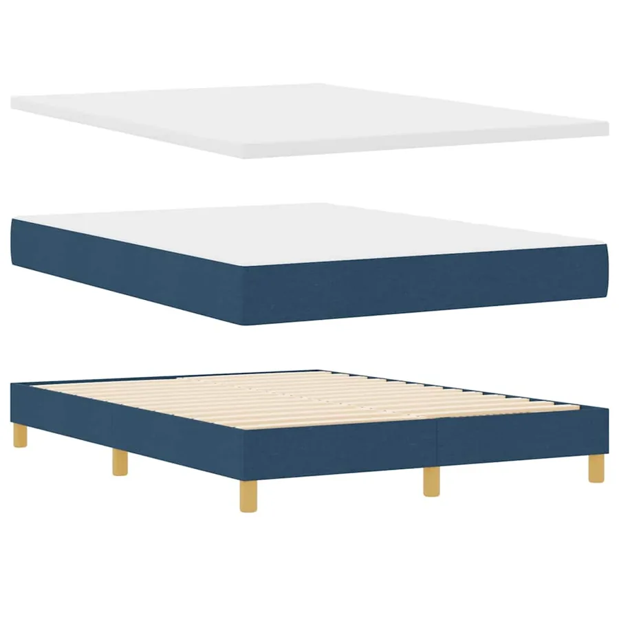 Lit à ressort LED avec bandes LED Bleu 140 x 200 cm tissu - 6