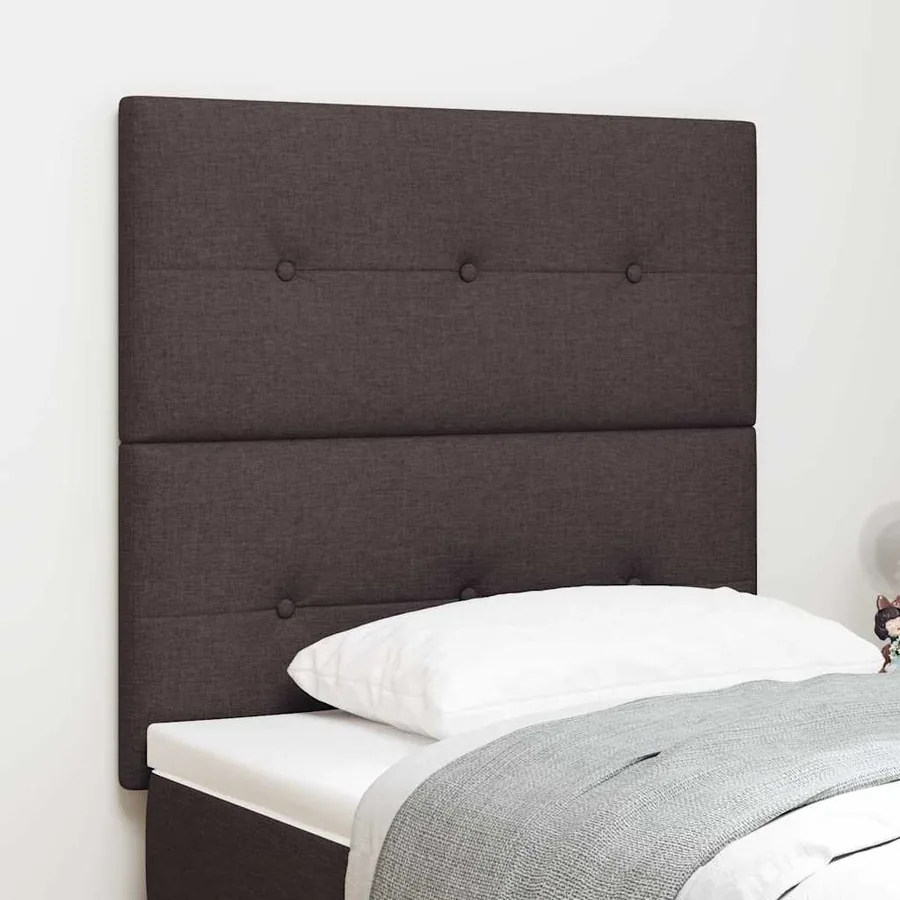Tête de lit réglable en hauteur Marron foncé 80 cm tissu