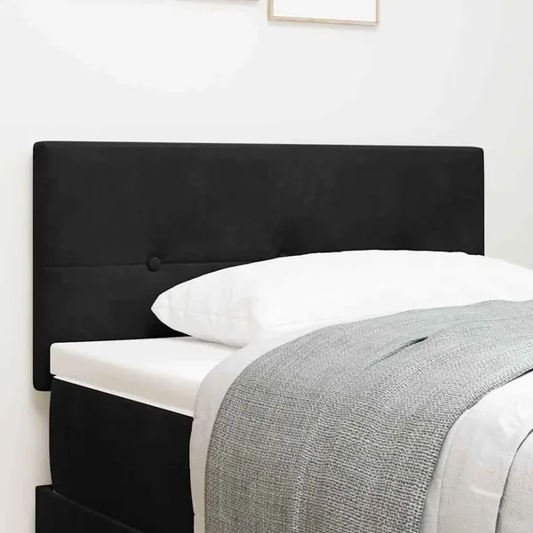 Tête de lit LED avec bandes LED Noir 100 cm Velours